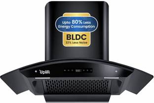 Uplift Paradise 90 BLDC Silent Auto Clean Wall Mounted Black 1550 CMH Chimney