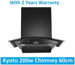 Sauran Kyoto Kitchen Chimney 60cm Auto Clean Touch Control With Warranty(CHM33) 1300 CMH 60 cm Chimney
