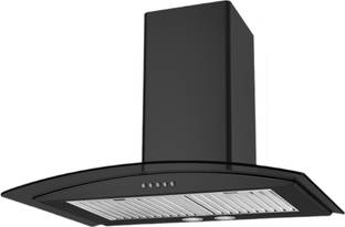 Kaff FLO LX BF 60 Wall Mounted Black 1000 CMH Chimney