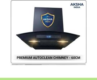 AKSHA INDIA GL-63 Auto Clean Wall and Ceiling Mounted black 1300 CMH Chimney