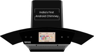Beyond Appliances Asteria 90cm Android Chimney Filter-Less Auto Clean Wall Mounted Black 1408 CMH Chimney