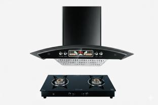 HPC 3B-GL-02 Auto Clean Wall and Ceiling Mounted black 1300 CMH Chimney