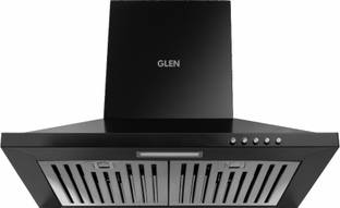 Glen CH6048JUBLK60BF Wall Mounted Black 1000 CMH Chimney