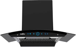 Kenstar Smoke Zero 90 1300 CMH 90 cm | Curved Glass | Filterless | 3 Speed Motion Sensor with Touch Co...
