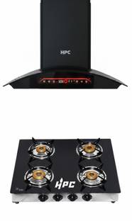 HPC CHFIN 104 Auto Clean Wall and Ceiling Mounted black 1300 CMH Chimney