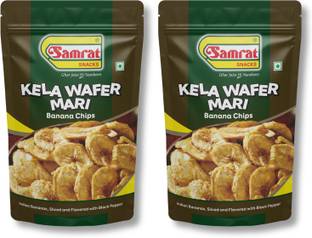 SAMRAT |BANANA CHIPS|KELA WAFER MARI |Ghar Jaisi Hi Namkeen|PACK OF 2|2X410G Chips