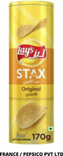 Lay's Stax Original Flavor (THE ORIGINAL TASTE) (IMPORTED FROM FRANCE) Chips