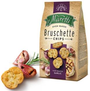 Maretti Oven Baked Bruschette Chips Slow Roasted Garlic Delicious and Healthy Chips