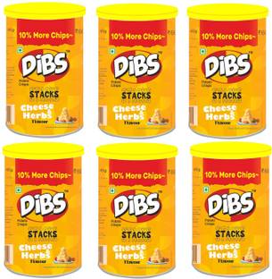 DIBS Potato Crisps On the Go Adventure Cheese & Herbs Chips (Pack of 6) Chips