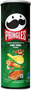 Pringles Potato Chips Peri Peri Flavor, Crispy Snack for Movie & Game Nights, On-the-Go Chips
