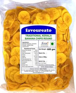 Favoureato Kerala Banana Chips Traditional Round 600 gm Chips