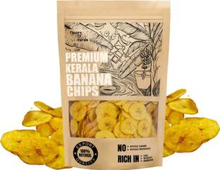 FLAVORS OF KERALA Premium Kerala Banana Chips Wafers In Coconut Oil | Thin, Crispy, Snack,