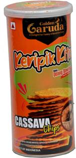 golden garuda Garlic Prawn Cassava Chips – Udang Bawang Flavor, Crispy Indonesian Snack Chips