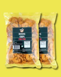 SNACK FIRST Banana Chips Crispy Snack, Combo of 2, peri peri Flavor Chips