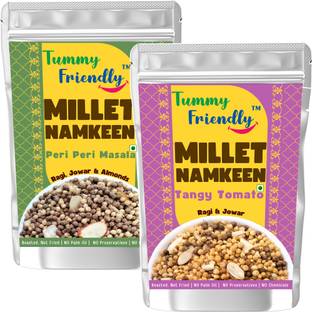 TummyFriendly Foods TummyFriendly Millet Namkeen Mixture. Healthy Roasted Namkeen Snacks-5, 70g Each Puffcorn