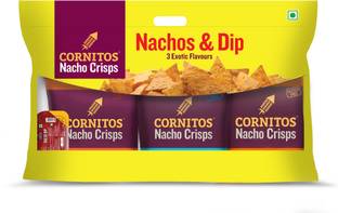 CORNITOS Salsa combo Nachos includes 3 nachos 55 g & 1 salsa dip 50g Nachos