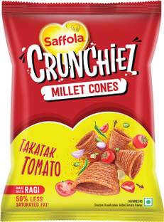 Saffola Crunchiez (Munchiez) Ragi Takatak Tomato, Tasty and Healthy Snacks Chips