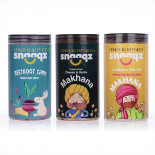 Snaaqz Beetroot Chips Cream & Onion+Cheese & Herbs+Pink Salt Makhana Chips