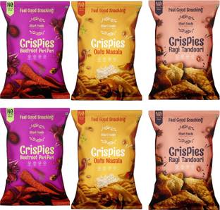 Khari Foods Assorted Ragi, Oats, Beetroot Chips,Crunchy Crispies, Fibre Rich, Healthy Snacks Chips
