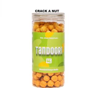 CRACKANUT Roasted Soya Puff / Tandoori Flavor Balls/ High Protein / Healthy / Gluten-Free Puffcorn