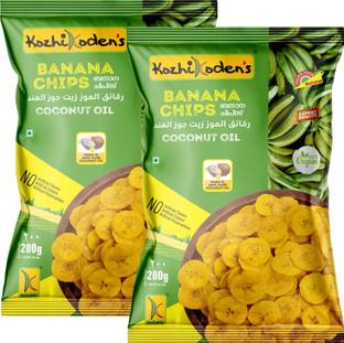 kozhikoden's Banana Chips Made in 100% Pure Coconut Oil Crispy Kerala Snack Vegan & Healthy Chips