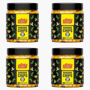 Royal foodery Kerala Banana Chips Original Style Pack of 4 [ 250gram X 4 ] Chips
