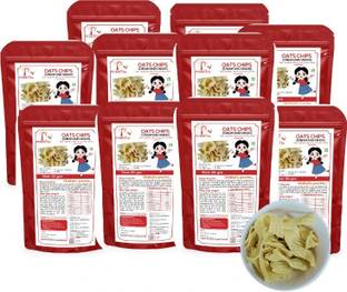 Pueritia Oats Cream and Onion Protein Chips - Advanced Vacuum-cooked, Gluten-Free, Millet Chips