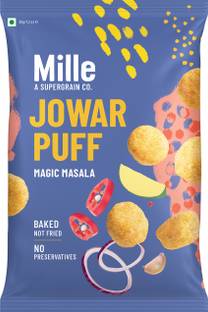 Millé: A Supergrain Co. Jowar Puffs Magic Masala, Not Fried, No Preservatives, Healthy Snacks Puffcorn