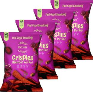 Khari Foods Peri Peri Beetroot Chips, Crunchy Crispies, Fibre Rich, Healthy Snacks Chips