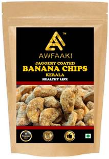 AWFAAKI JAGGERY COATED BANANA CHIPS / SHARKARA UPPERI / SARKKARA VARATTI / KERALA 250 GM Chips