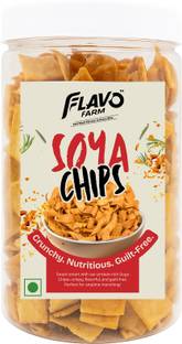 FlavoFarm Soya Chips – Flavoured Crispy Snack for Quick Bites & Party Fun
