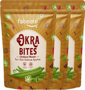 Fabeato Chettinad Okra Chips|Bhindi |Vacuum Fried|Gluten Free|No Artificial Flavour Chips