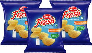 VIMAL Fresh Original Salted Wafers - Crispy Indian Snack, 150g x 3 - Classic, Crunchy