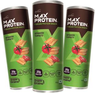 RiteBite Max Protein Chips - Spanish Tomato 120g(Pack of 3) Chips