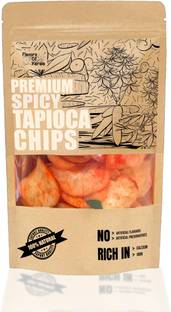 FLAVORS OF KERALA Premium Kerala Tapioca (Kappa) Chips - Spicy | (200 GM) | Chips