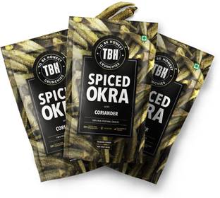 To Be Honest Vegetable Chips|Spiced Okra with Coriander|Gluten Free|Vegan Friendly Snack Chips