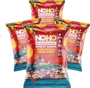 NOHO Wheat Chips | Peri Peri| Healthy Baked, Not Fried |Crispy Spicy Evening Snacks Chips