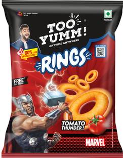 Too Yumm! Tomato Thunder Rings, Marvelous Tangy Blast, Crunchy & Spicy Chips