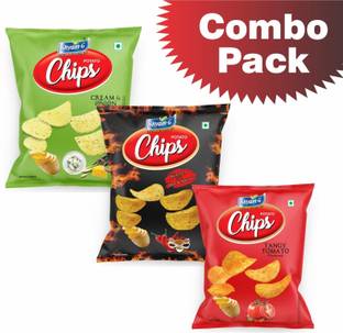 SHYAMG Potato Chips Combo Pack - Korean Chilli, Tangy Tomato & Cream Onion Flavour Chips