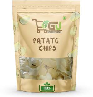 GROCERY JONES Homemade Raw Potato Chips | Dry Kacchi Aaloo Chips | Ready To Fry Upwas Aaloo Chips