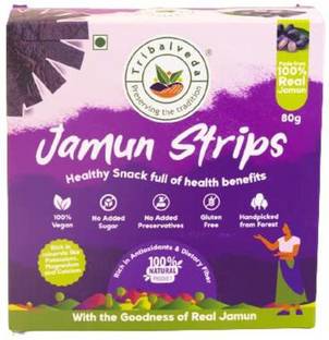 Tribalveda Jamun Strips Dried Fresh Black Plum, Healthy Mix Chips-Rich In Dietary Fibers Chips