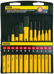 STANLEY 16-299 12 Piece Pin Punches and Cold Chisel Set Paring Chisel Set