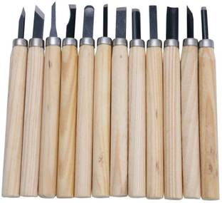 Arrolliant Wood Carving Tool Set of 12pcs for Carpenters and Hobbyists Paring Chisel