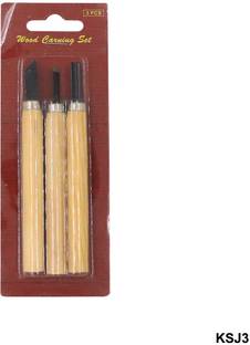 Vintager 3Pcs Professional Wood Carving Chisel Set, Carbon Steel Wood Carving Tools Combination Chisel Set