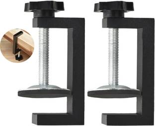 SERPLEX 2Pcs Woodwork Clamps C Shaped Carbon Steel Panel Holder Combination Chisel Set
