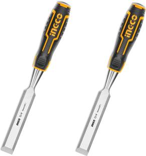 INGCO Wood Chisel, Cr-V, Width: 19mm, 2pcs PAck Wood Chisels Firmer Chisel