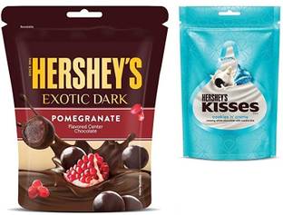 HERSHEY'S Exotic Dark pomegranate Chocolate & Kisses CNC Bars