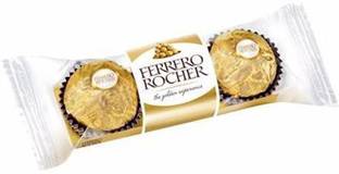 FERRERO ROCHER Ferns 'N' Petals Premium Milk Chocolate 3 Pieces (IMPORTED) Truffles