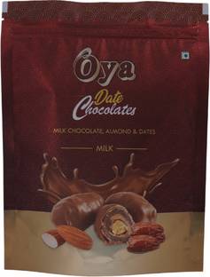 Oya Chocolate Crunchy Almond Dates Pemium Chocolate (Milk Chocolates, 1Kg) Bites