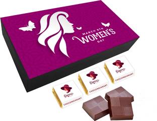 CHOCOINDIANART Very Nice Happy Women's Day 6pcs Delicious Chocolate Truffles